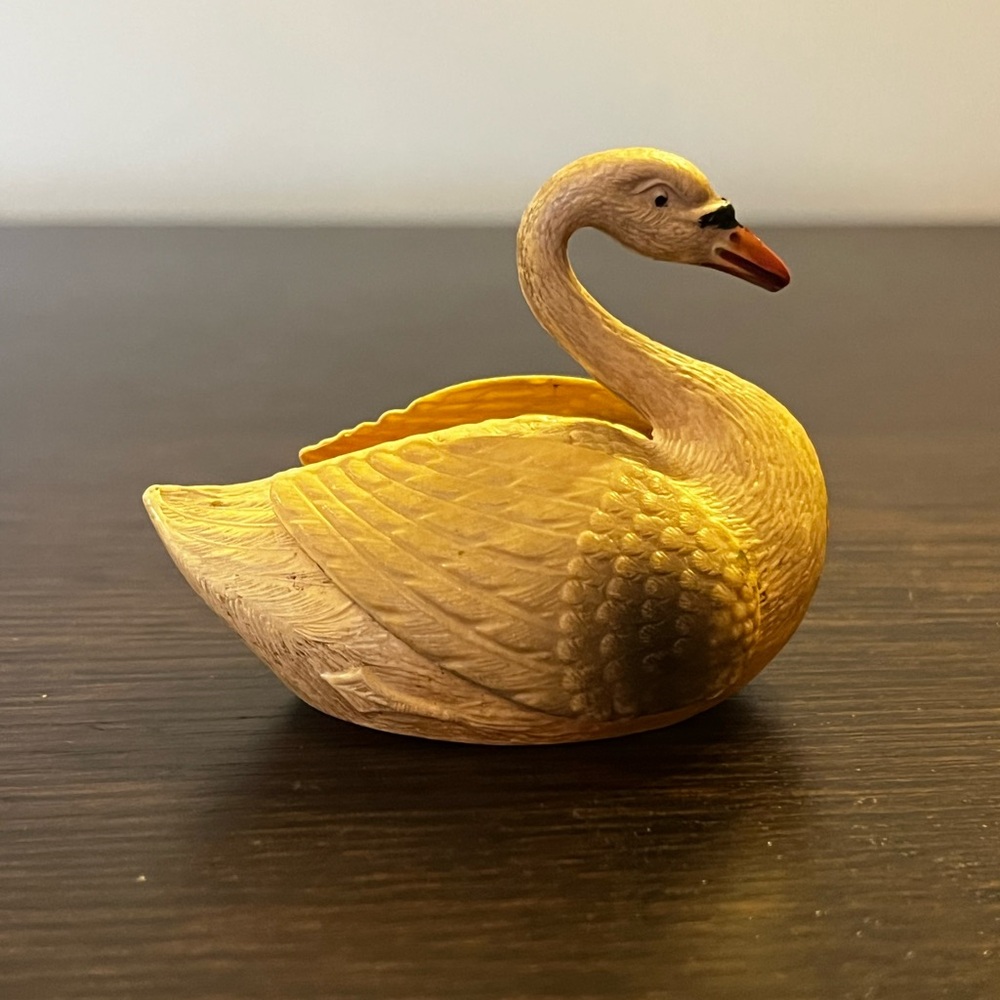 Antique Viscoloid Celluloid Swan Figure Toy Ornament - Picture 2 of 7